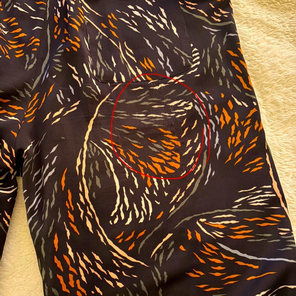 Navy Abstract Patterned Pants - image 6